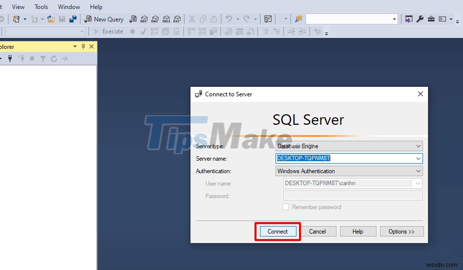 วิธีเชื่อมต่อกับ SQL Server ผ่าน SSMS 