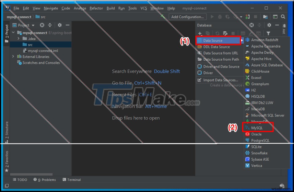 คำแนะนำเกี่ยวกับวิธีการเชื่อมต่อกับเซิร์ฟเวอร์ MySQL ใน IntelliJ 