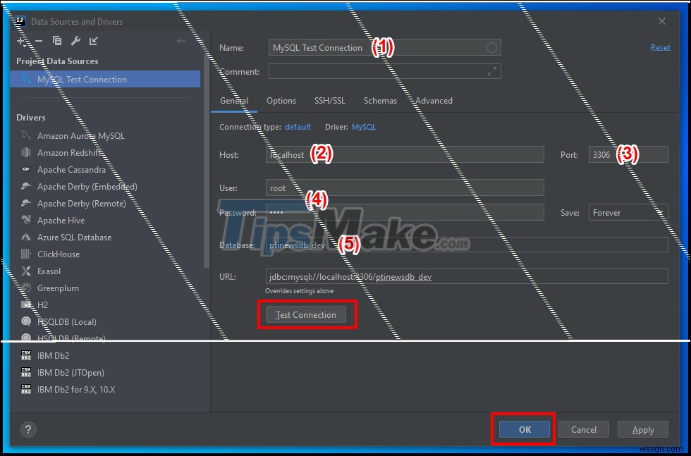 คำแนะนำเกี่ยวกับวิธีการเชื่อมต่อกับเซิร์ฟเวอร์ MySQL ใน IntelliJ 