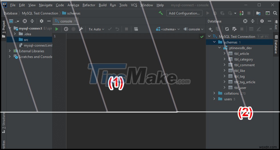 คำแนะนำเกี่ยวกับวิธีการเชื่อมต่อกับเซิร์ฟเวอร์ MySQL ใน IntelliJ 