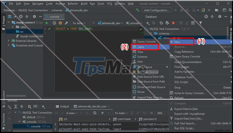 คำแนะนำเกี่ยวกับวิธีการเชื่อมต่อกับเซิร์ฟเวอร์ MySQL ใน IntelliJ 