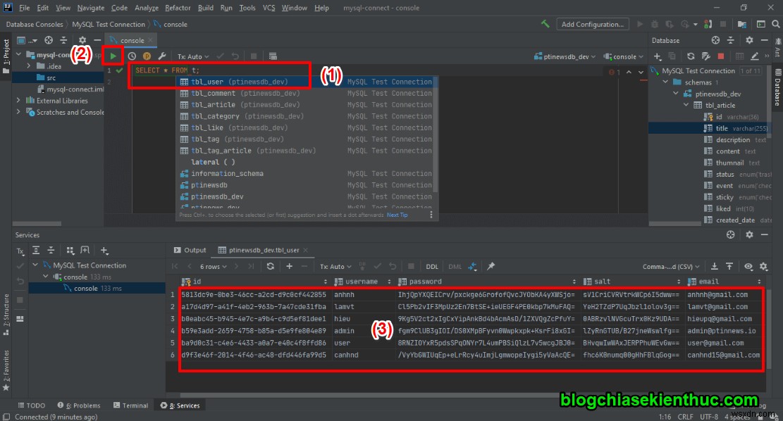 คำแนะนำเกี่ยวกับวิธีการเชื่อมต่อกับเซิร์ฟเวอร์ MySQL ใน IntelliJ 