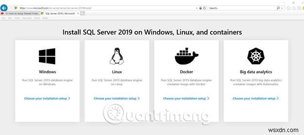 คำแนะนำในการติดตั้ง SQL Server 2019 