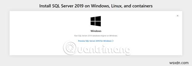 คำแนะนำในการติดตั้ง SQL Server 2019 