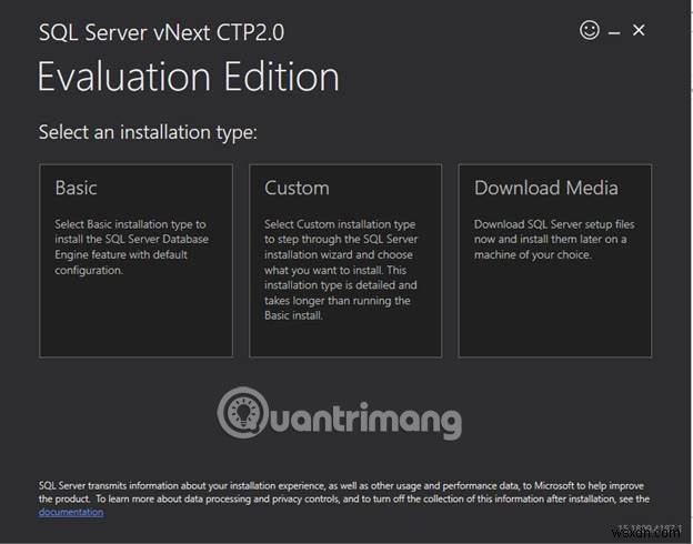 คำแนะนำในการติดตั้ง SQL Server 2019 