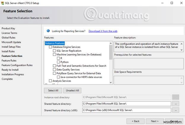 คำแนะนำในการติดตั้ง SQL Server 2019 