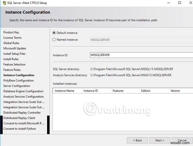 คำแนะนำในการติดตั้ง SQL Server 2019 