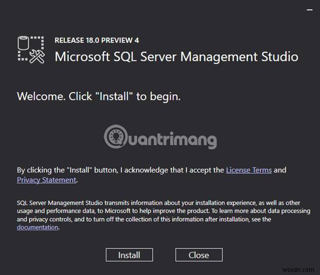 คำแนะนำในการติดตั้ง SQL Server 2019 