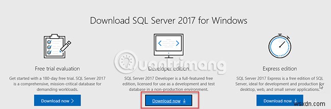 คำแนะนำในการติดตั้ง SQL Server 2017 ทีละขั้นตอน