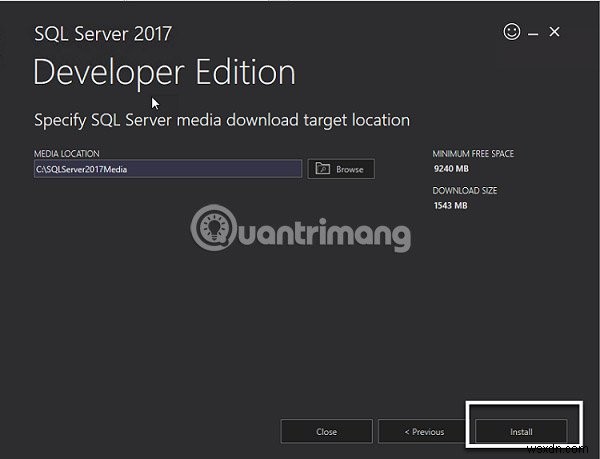 คำแนะนำในการติดตั้ง SQL Server 2017 ทีละขั้นตอน