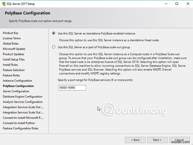 คำแนะนำในการติดตั้ง SQL Server 2017 ทีละขั้นตอน