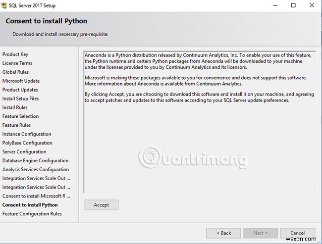 คำแนะนำในการติดตั้ง SQL Server 2017 ทีละขั้นตอน