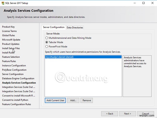 คำแนะนำในการติดตั้ง SQL Server 2017 ทีละขั้นตอน