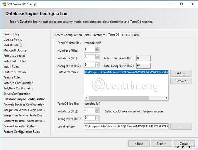 คำแนะนำในการติดตั้ง SQL Server 2017 ทีละขั้นตอน