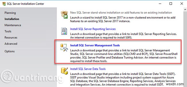 คำแนะนำในการติดตั้ง SQL Server 2017 ทีละขั้นตอน