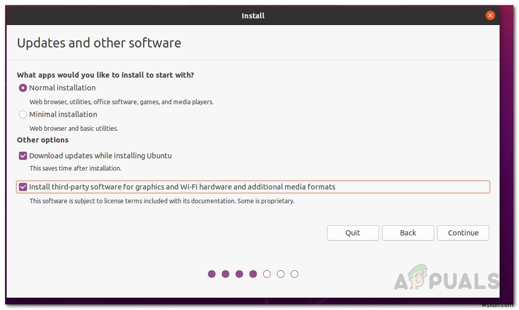 วิธีแก้ไขตัวติดตั้ง Ubuntu 20.04 ติดอยู่ที่อัปเดต 