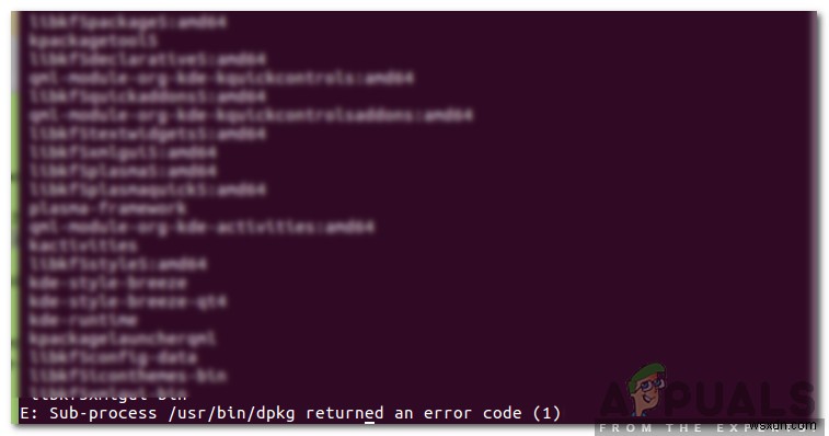 วิธีแก้ไข  กระบวนการย่อย /usr/bin/dpkg ส่งคืนรหัสข้อผิดพลาด (1)  ข้อผิดพลาดขณะถอนการติดตั้ง Google Chrome บน Ubuntu 