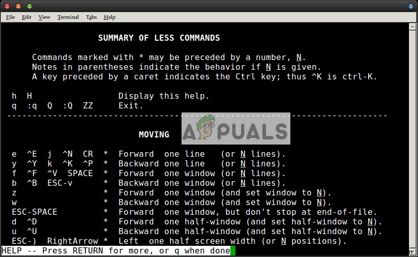 วิธีดูเนื้อหาของไฟล์ข้อความจาก Command Line ของ Linux 