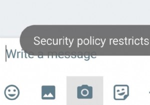 แก้ไข:นโยบายความปลอดภัยจำกัดการใช้กล้องบน Android 