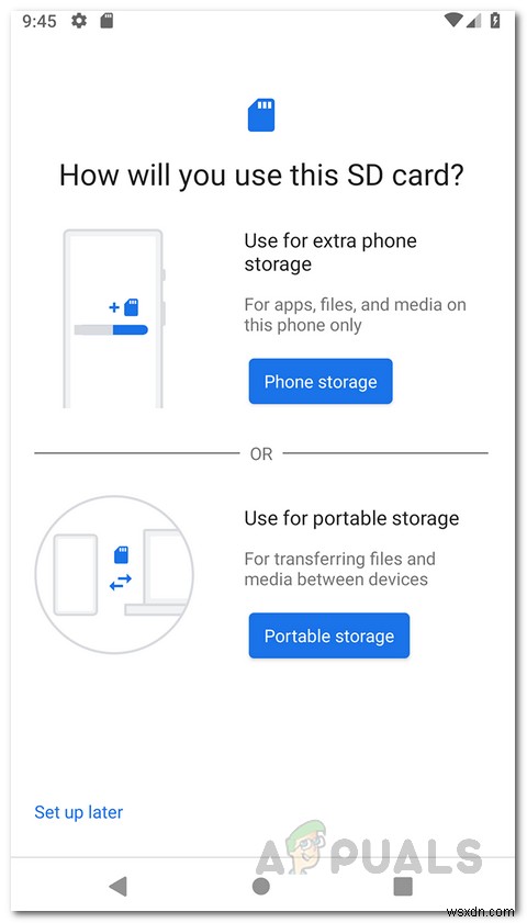 จะทำให้ SD Card เป็นที่เก็บข้อมูลเริ่มต้นบน Android ได้อย่างไร 