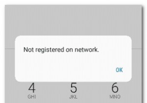 วิธีแก้ไขข้อผิดพลาด  ไม่ได้ลงทะเบียนบนเครือข่าย  บน Android 