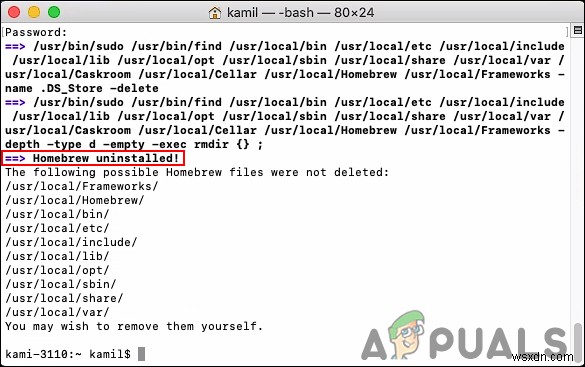 จะติดตั้งและถอนการติดตั้ง Homebrew บน macOS ได้อย่างไร 