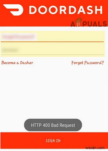 แก้ไข:รหัสข้อผิดพลาด DoorDash 400?