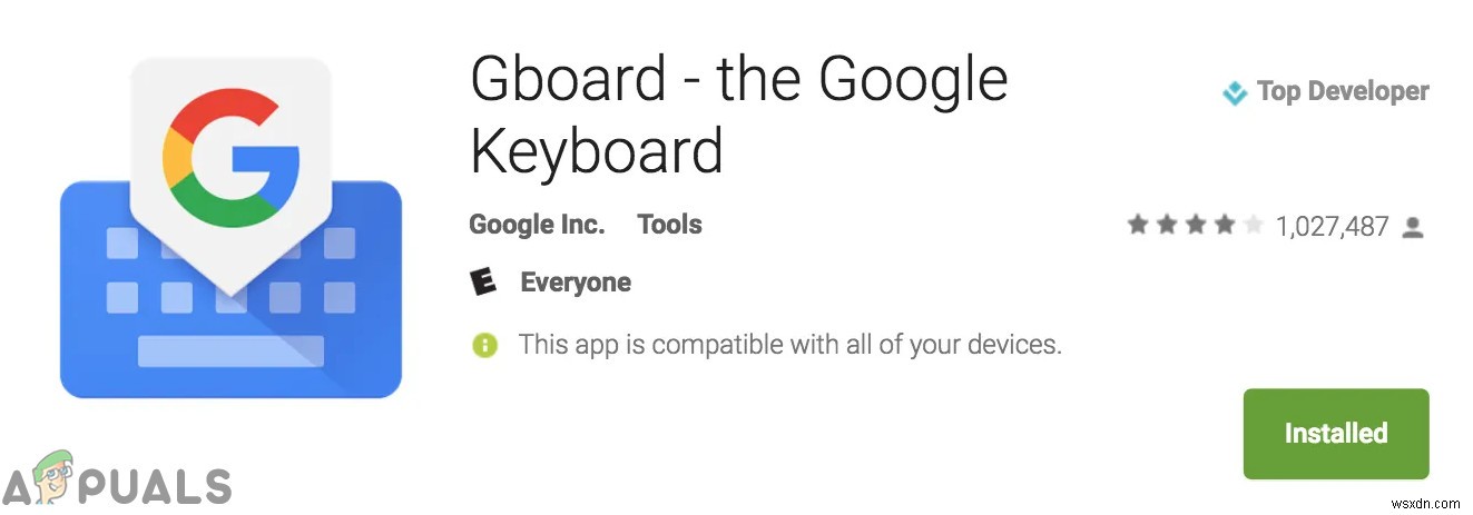 วิธีแก้ไขข้อผิดพลาด  ขออภัย Gboard หยุดทำงาน  บน Android 