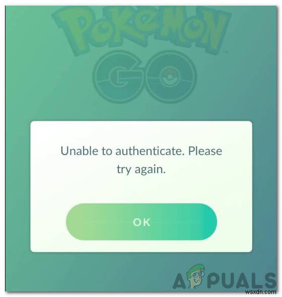 วิธีแก้ไขข้อผิดพลาด  ไม่สามารถตรวจสอบสิทธิ์  ใน Pokemon Go?
