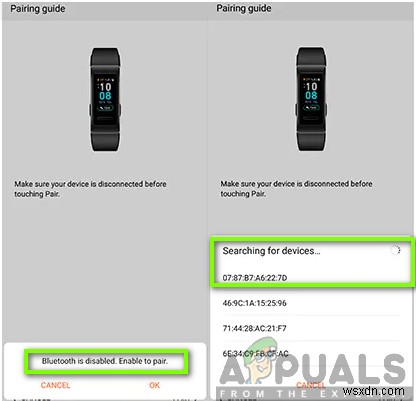 แก้ไข:Huawei Band 3 Pro ไม่สามารถเชื่อมต่อกับโทรศัพท์ได้ 