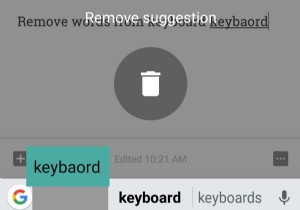 วิธีล้างคำศัพท์ที่เรียนรู้จากแป้นพิมพ์ใน Android 
