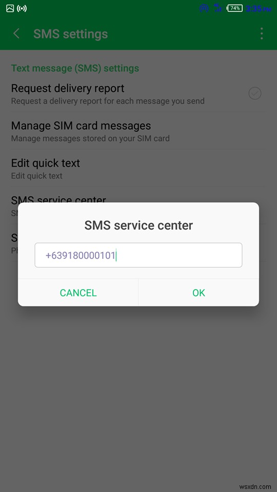 วิธีแก้ไข SMS ไม่สามารถส่งใน Android