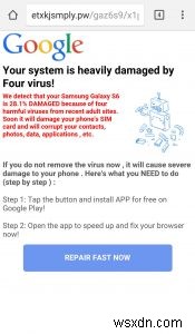 แก้ไข:ระบบของคุณได้รับความเสียหายอย่างหนักจากไวรัสสี่ตัว 