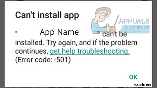 แก้ไขแล้ว:ข้อผิดพลาดของ Google Play Store 501 