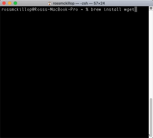 วิธีการติดตั้ง wget ใน macOS 