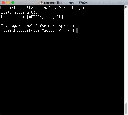 วิธีการติดตั้ง wget ใน macOS 