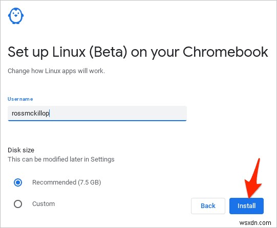 วิธีการติดตั้งแอพลินุกซ์บน Chromebook 