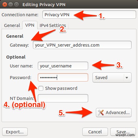 วิธีตั้งค่า VPN ใน Ubuntu 14.04.2 (และเวอร์ชันก่อนหน้า) 