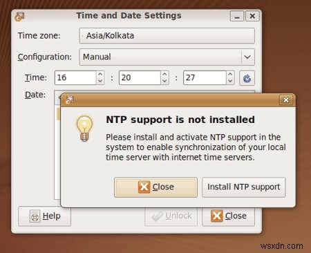 วิธีตั้งค่า Ubuntu ให้ซิงค์เวลาผ่านอินเทอร์เน็ต 