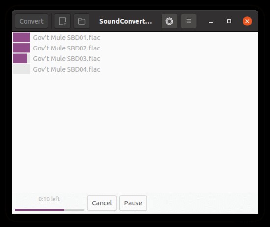 วิธีแปลงไฟล์ .flac เป็น .mp3 ใน Ubuntu Linux 