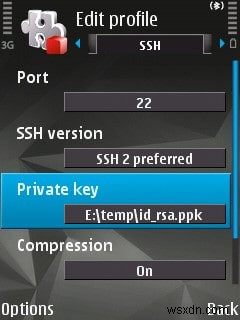 การสร้างคู่คีย์ RSA สำหรับใช้กับ PuTTY บน N95 