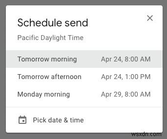 วิธีกำหนดเวลาอีเมลเพื่อส่งภายหลังใน Gmail 