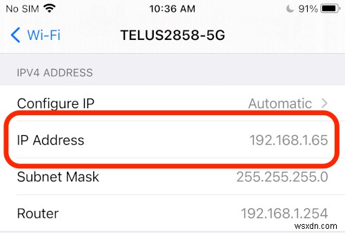 วิธีกำหนดที่อยู่ IP หรือ MAC บน iPhone หรือ iPad 