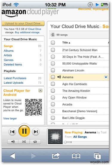 วิธีเล่น MP3 บน iPhone ของคุณผ่าน Amazon Cloud Player 