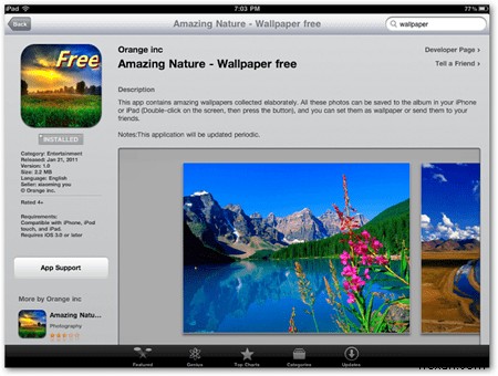 ปรับแต่งพื้นหลังบน iPad ของคุณด้วยวอลเปเปอร์แนวธรรมชาติฟรี 
