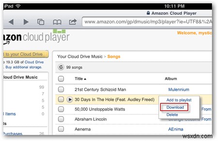 วิธีใช้ Amazon Cloud Player บน iPhone, iPad หรือ iPod Touch 