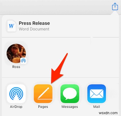 วิธีนำเข้าเอกสารลงใน Pages บน iPad หรือ iPhone 