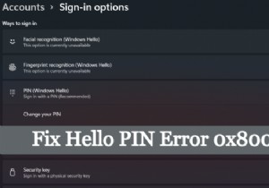 แก้ไขข้อผิดพลาด Hello PIN 0x80090011 บน Windows 11/10 