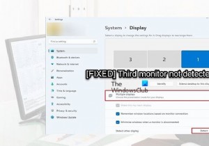 ตรวจไม่พบจอภาพที่สามใน Windows 11 