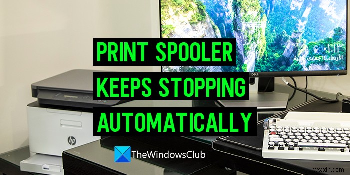 Print Spooler Service หยุดทำงานโดยอัตโนมัติใน Windows 11/10 